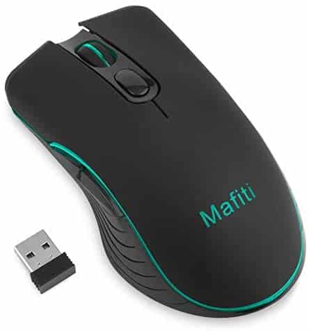 Mafiti Wireless Mouse, 2.4G Rechargeable Mouse for PC Laptop Computer Desktop