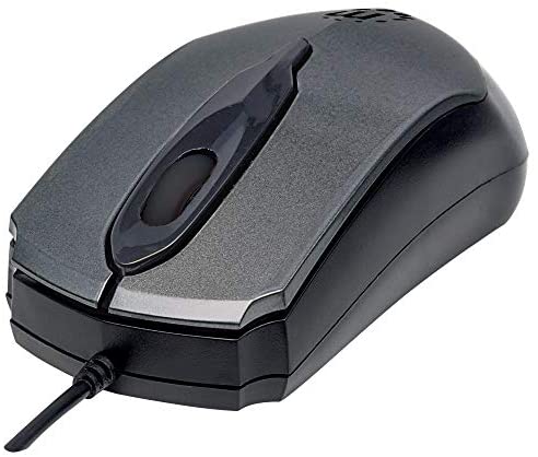 Manhattan USB Wired Computer Mouse – 1000DPI, Scroll Wheel, Optical Sensor, Comfortable Ergonomic – for Laptop PC Desktop Notebook – 3 Year Warranty, Grey, 179423