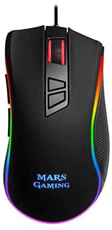 Mars Gaming MM018 PC Mouse, 4800DPI, 4 Colours RGB Breathing Black