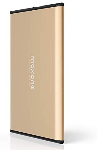 Maxone 320GB Ultra Slim Portable External Hard Drive HDD USB 3.0 for PC, Mac, Laptop, PS4, Xbox one – Gold