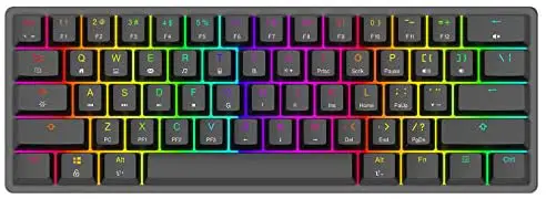 Mechanical Keyboard 61 Suspended Keys RGB Backlit 60% Mechanical Gaming Keyboard Magic Refiner MK22 Portable Gaming Office Mechanical Keyboard for PC Mac Gamer