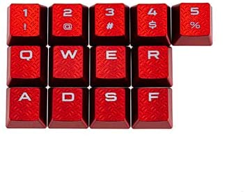 Mechanical Keyboard keycaps Non-Slip Design Backlit OEM Cherry MX keycaps FPS keycaps Professional Gaming keycaps(Red)