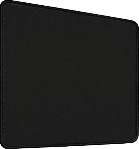 Medium Black Mouse Pad for Wireless Mouse,11.8″x9.8″x0.12″Upgraded Durable Medium Mouse Pad with Stitched Edge,Gaming Mousepad Non-Slip Rubber Base Waterproof Mouse Pad for Laptop,Office,Home, Black
