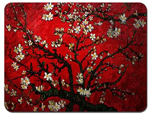 Meffort Inc Standard 9.5 x 7.9 Inch Mouse Pad – Vincent Van Gogh Cherry Blossoming