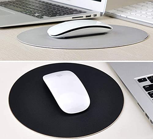 Metal Aluminum Mouse pad, Smooth Magical Ultra-Thin Hard Mouse pad for Office and Games, Double-Sided Waterproof, Fast and Precise Control of Laptop and Personal Computer Metal Mouse pad (Black)