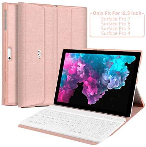Microsoft Surface Pro 7 Case with Keyboard，Keyboard Case for Microsoft Surface Pro 7 (2019/Surface Pro 6 (2018) / Surface Pro 5(2017)/ Surface Pro 4 (2015) 12.3 inch Tablet