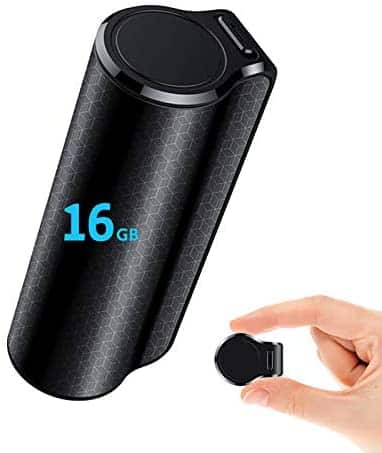 Mini Voice Activated Recorder, 16GB Super Long 500 Hours Recording Capacity, 365 Standby Battery, Audio Sound Recording Continuous Listening Device with Strong Magnetic (Black-70 16GB)