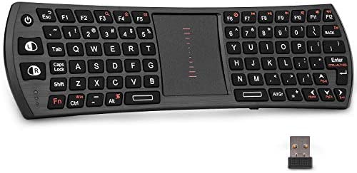 Mini Wireless Keyboard,Rii Wireless 2.4G Keyboard with Touchpad Mouse Combo for PC,Android TV Box,Linux,Windows (K24T-US)