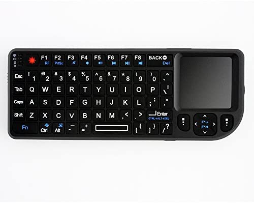 Miritz 2.4G Wireless Mini Keyboard and Mouse Touchpad Remote Control Windows/Android/Google/Smart TV/HTPC/IPTV/Mac OS/Linux Black