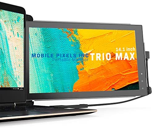 Mobile Pixels Trio Max Portable Monitor, 14” Full HD IPS Dual Triple Monitor for laptops, USB C/USB A Portable Screen,Windows/Mac/OS/Android/Switch Compatible (1x Monitor Only)
