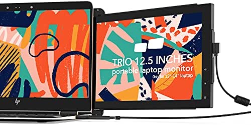 Mobile Pixels Trio Portable Monitor for Laptops, 12.5” Full HD IPS Screens, USB C/USB A Dual or Triple Displays,Windows/OS/Android/Nintendo Switch (One Monitor Only)