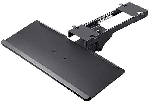 Monoprice Adjustable Ergonomic Keyboard Tray – Black with Full Size Platform – Workstream Collection
