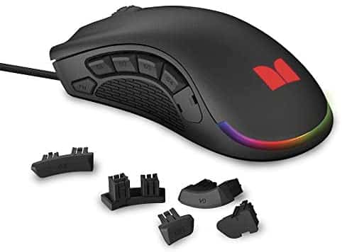 Monster Alpha 9.0 RGB Wired Gaming Mouse, Customizable Buttons, Programmable LED Lighting, True 16,000 Adjustable DPI, Ergonomic Optical PC Gaming Mouse with Customizable Software – for PC Gaming