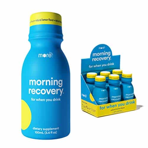 Morning Recovery: Patent-Pending Liver Detox Drink (Pack of 6) – New & Improved Original Lemon Flavor – Highly Bioavailable Liquid DHM, Milk Thistle, Electrolytes – No Artificial Flavors
