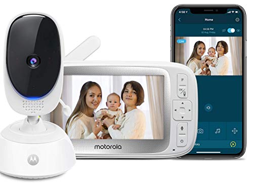 Motorola Connect40 by Hubble Connected Video Baby Monitor – 5″ Parent Unit and HD Wi-Fi Viewing for Baby, Elderly, Pet – 2-Way Audio, Night Vision, Remote Pan/Digital Zoom