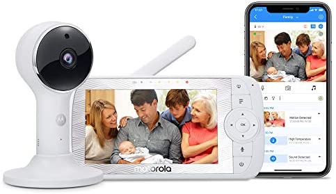 Motorola Connect60 by Hubble Connected Video Baby Monitor – 5″ Parent Unit and 1080p Wi-Fi Viewing for Baby, Elderly, Pet – 2-Way Audio, Night Vision, Digital Zoom, Hubble App