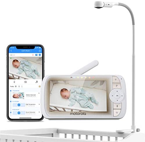 Motorola Connectview 65 Plus, 5″ Wi-Fi Video Baby Monitor with Over-The-Crib Mount (Single Camera)
