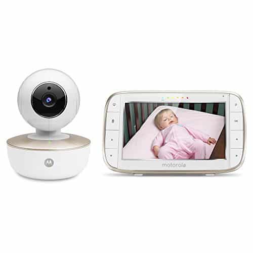 Motorola MBP855CONNECT Portable 5-Inch Color Screen Video Baby Monitor with Wi-Fi and One Camera, White