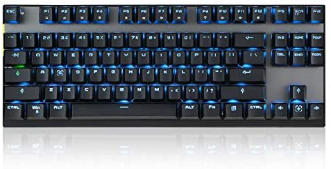 Motospeed 2.4GHz Wireless/USB Wired Mechanical Keyboard 87Keys Led Backlit Red Switches Type-C Gaming Keyboard for Gaming and Typing,Compatible for Mac/PC/Laptop