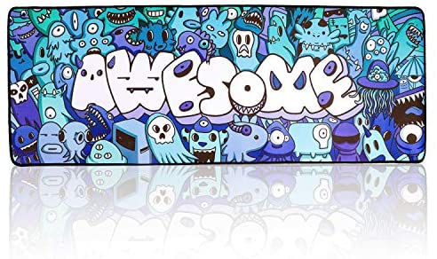Mouse Pad Extended Large Gaming Mouse Pad Graffiti Anime Mousepad Mouse Mat for Laptop, Computer & PC (B-31.5″x11.8″)