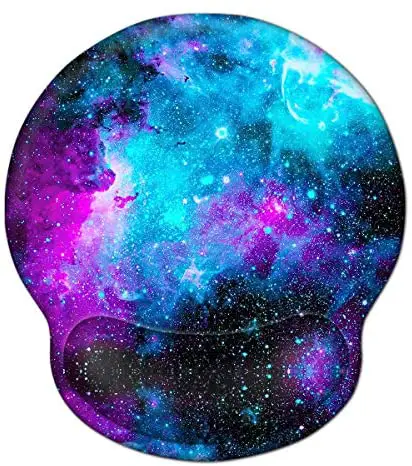 Mouse Pad with Wrist Rest Support, ToLuLu Gel Cute Mouse Pads Non Slip Rubber Base Mousepad, Ergonomic Mouse Wrist Rest Pad for Laptop Computer Home Office Working Gaming Pain Relief, Nebula Galaxy