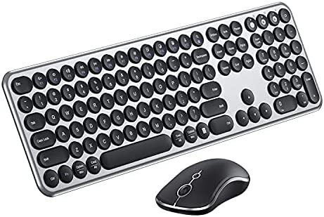 Multi-Device Bluetooth Keyboard and Mouse, Full-Size Ergonomic 2.4G Wireless Rechargeable Keyboard and Mouse Combo, Supporting 3 Devices for Windows/Mac OS/iOS/Android