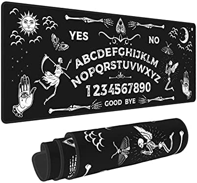Mysterious Spirit Talking Board Gaming Mouse Pad, Long Extended XL Mousepad Desk Pad, Large Non Slip Rubber Mice Pads Stitched Edges, 31.5” X 11.8”