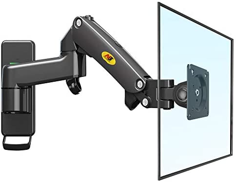 NB North Bayou TV Monitor Wall Mount Bracket Full Motion Articulating Swivel for 17-35″ Monitors (Load Capacity from 4.4 to 22lbs) Double Extension F150-B