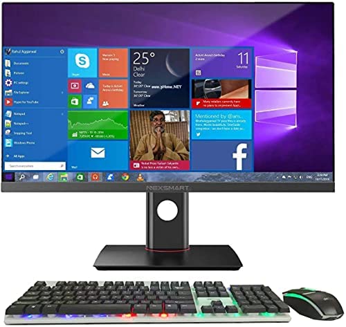 NEXSMART 23.8inch All-in-One Desktop Computer, Intel i7-3520M Processor (Up to 3.4GHz) 8GB RAM 480 SSD All-in-One PC,Windows10 Full HD Display Support WiFi Connect(with USB Mouse & Keyboard)Non-Touch