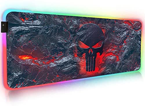 NJHX RGB Gaming Mouse Pad, Large Extended Soft Led Mouse Pad with 14 Lighting Modes,Touch Control Waterproof Cloth Surface Anti-Slip Rubber Base for Large Computer Keyboard Mouse Mat(31.5×11.8In)