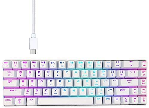 New 60% Mechanical Keyboard, RGB LED Backlit Wired Gaming Keyboard, Ergonomic, for PC/Mac Gamer, Typist