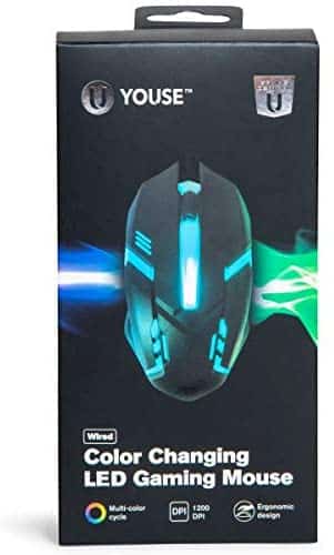 New U Youse Wired Color-Changing Led Gaming Mouse