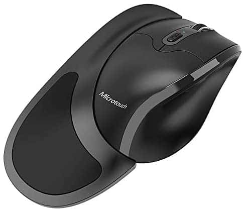 Newtral Wireless Left Handed Semi-Vertical Ergonomic Mouse, Left Handed Medium Size, All Buttons Programmable, 800/1600/2400 DPI, Detachable Magnetic Palm Support