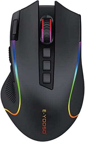 Niceon Wireless Gaming Mouse RGB Backlit, Rechargeable, 9 Programmable Buttons, Ergonomic Mouse for PC Laptop Gamer