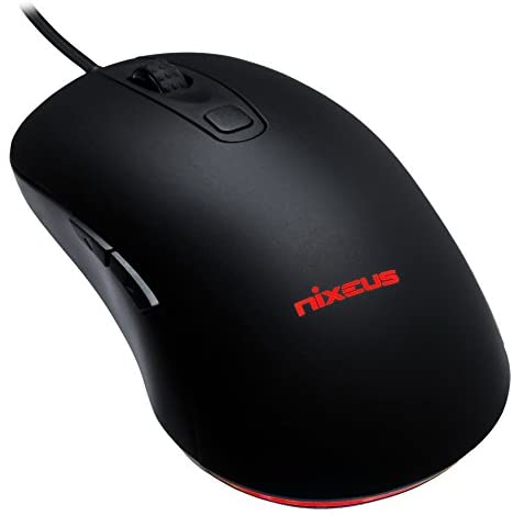 Nixeus Revel Gaming Mouse PMW 3360 for Windows & Mac OS, Rubberized Black