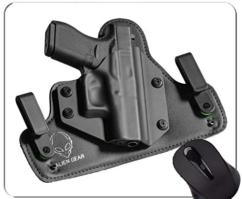 Non-Slip Rubber Gaming Mouse Pad, Guns Tea Party Holster Rubber Mouse Pad