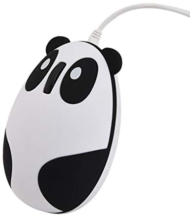Novelty Cute Animal Panda Shape USB Wired Mouse 3D Optical Mice Mini Small Mouse for Desktop PC Laptop Computer for Women Kids Girls,1200DPI 3 Buttons with 4.6 Feet Cord