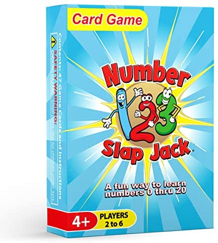 Number Slap Jack – a Fun Number Recognition and Counting Game – Kids learn Numbers 0-20 While Playing a Fun Card Game – Perfect for Pre-K Kindergarten and 1st Grade Learners
