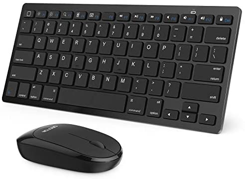OMOTON Bluetooth Keyboard and Mouse Combo, Wireless Keyboard Mouse for iPad Pro 12.9/11, iPad 8th/7th Gen, iPad Air 4, All iPad (iPadOS 13 and Above), and Other Bluetooth Enabled Devices (Black)