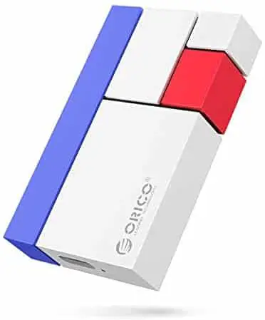 ORICO 250GB Ultra-Mini Portable SSD – Read/Write Up to 540MB/s – USB3.1 GEN2 External Solid State Drive for PC Laptop Mac and More-White-CN300 Chroma