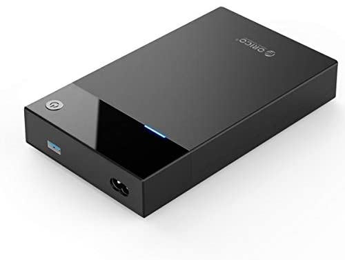 ORICO 3.5 Hard Drive Enclosure USB 3.0 to SATA III External Hard Drive Case Up to 16TB Portable Drive Enclosure Tool-Free for 2.5/3.5inch SSD HDD with Built-in 12W Power Support UASP-3599U3