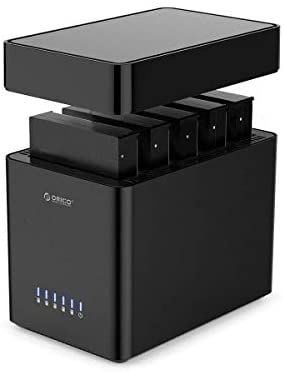 ORICO 5Bay Hard Drive Enclosure USB3.0 to SATA 3.5inch Enclosure Magnetic Tool-Free External HDD SSD Enclosure Storage Case Built-in Fan for Data Backup, NAS Expansion Up to 80TB(5×16) – DS500U3