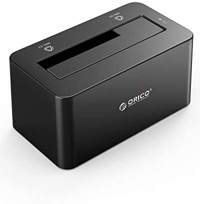 ORICO USB 3.0 to SATA Hard Drive Docking Station Tool Free Supports 8TB for 2.5 or 3.5 Inch HDD SSD with 3.3Ft USB Cable – Black