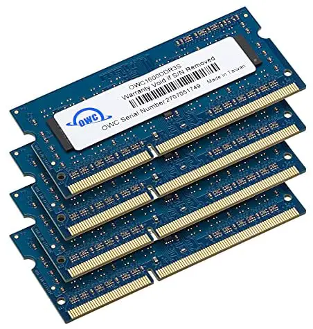 OWC 32GB (4x8GB) PC3-12800 DDR3L 1600MHz SO-DIMM 204 Pin CL11 Memory Upgrade Kit for iMac