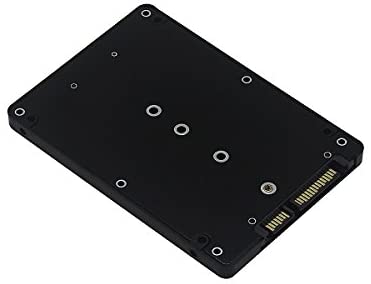 Optimal Shop B+M Key Socket 2 M.2 NGFF (SATA) SSD to 2.5″ SATA Adapter Card with Case Fast-Black