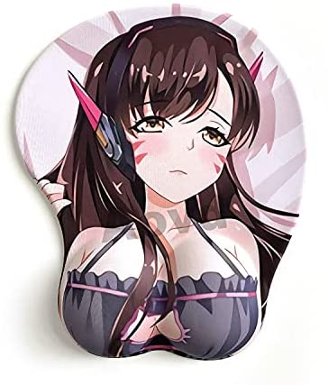 Overwatch D.VA Anime Mouse Pads with Wrist Rest Gaming 3D Non Slip Computer Mousepad 2Way Skin
