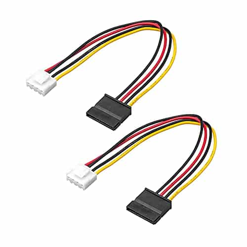 Owltree 2Pack 4 Pin to SATA Female Hard Drive Power Adapter Cable Compatible with Hikvision Video Recorder 7.87inch (20cm)