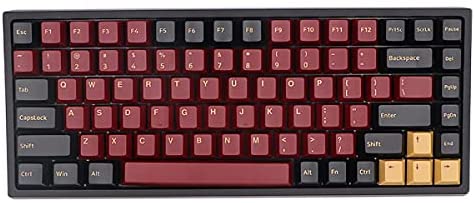PBT Keycaps 160 Doubleshot Keys Cherry Profile for for Cherry MX Switch Mechanical Keyboards (Red Samurai)