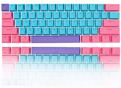 PBT keycaps, Suitable for GK/RK/Anne Pro/Poker / GH60 Mechanical Keyboard, Cherry MX/Gateron/Kailh Switch, 104/87/61 Full-Size Gaming keycaps, with Key Puller (Without Keyboard)