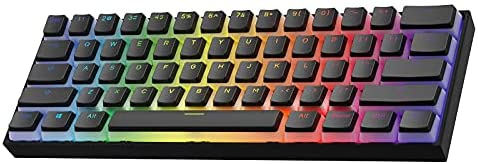 PIIFOXER Keycaps Double Shot Backlit PBT Pudding Keycap Set for 61 87 104 Mechanical Gaming Keyboard OEM Profile English(US) Layout (Black)
